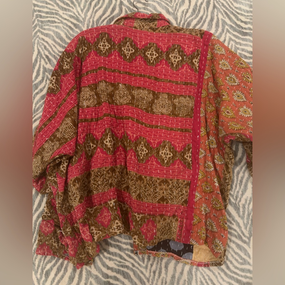 Kantha Kafta NWNT Jacket Waist Length Full Body With Pockets